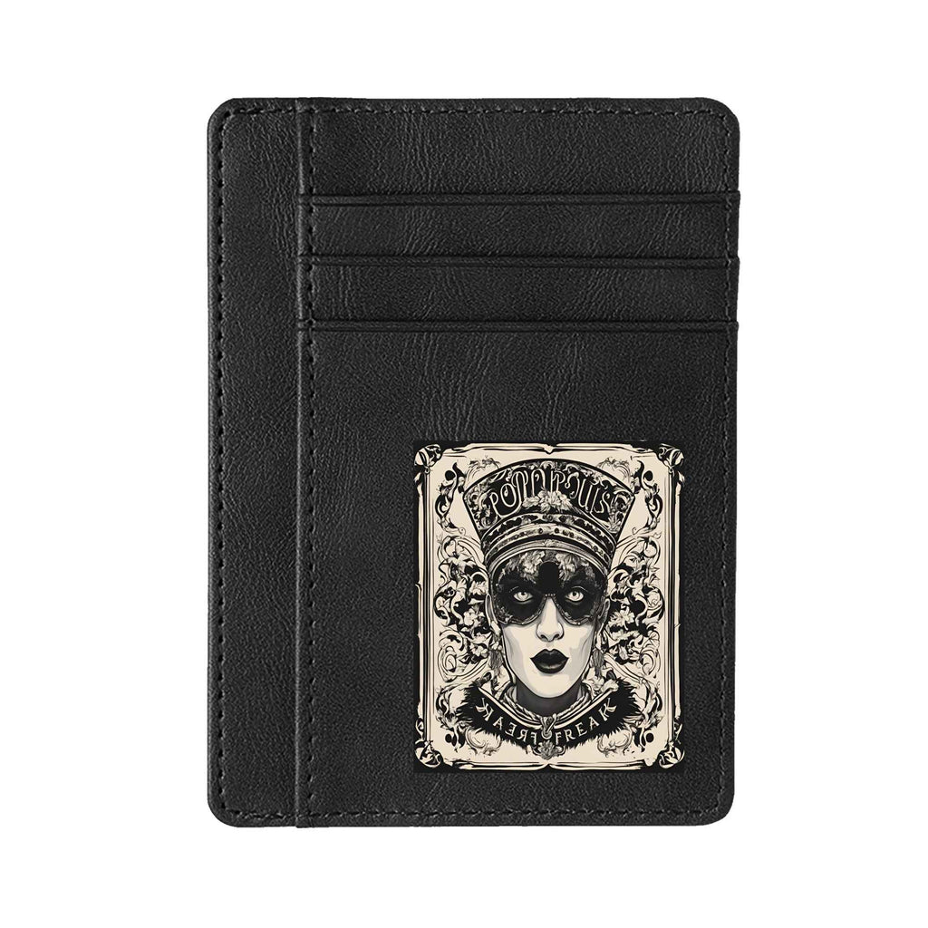 Minimalist Leather Wallet for ID Cards - Front Pocket Blocking Design