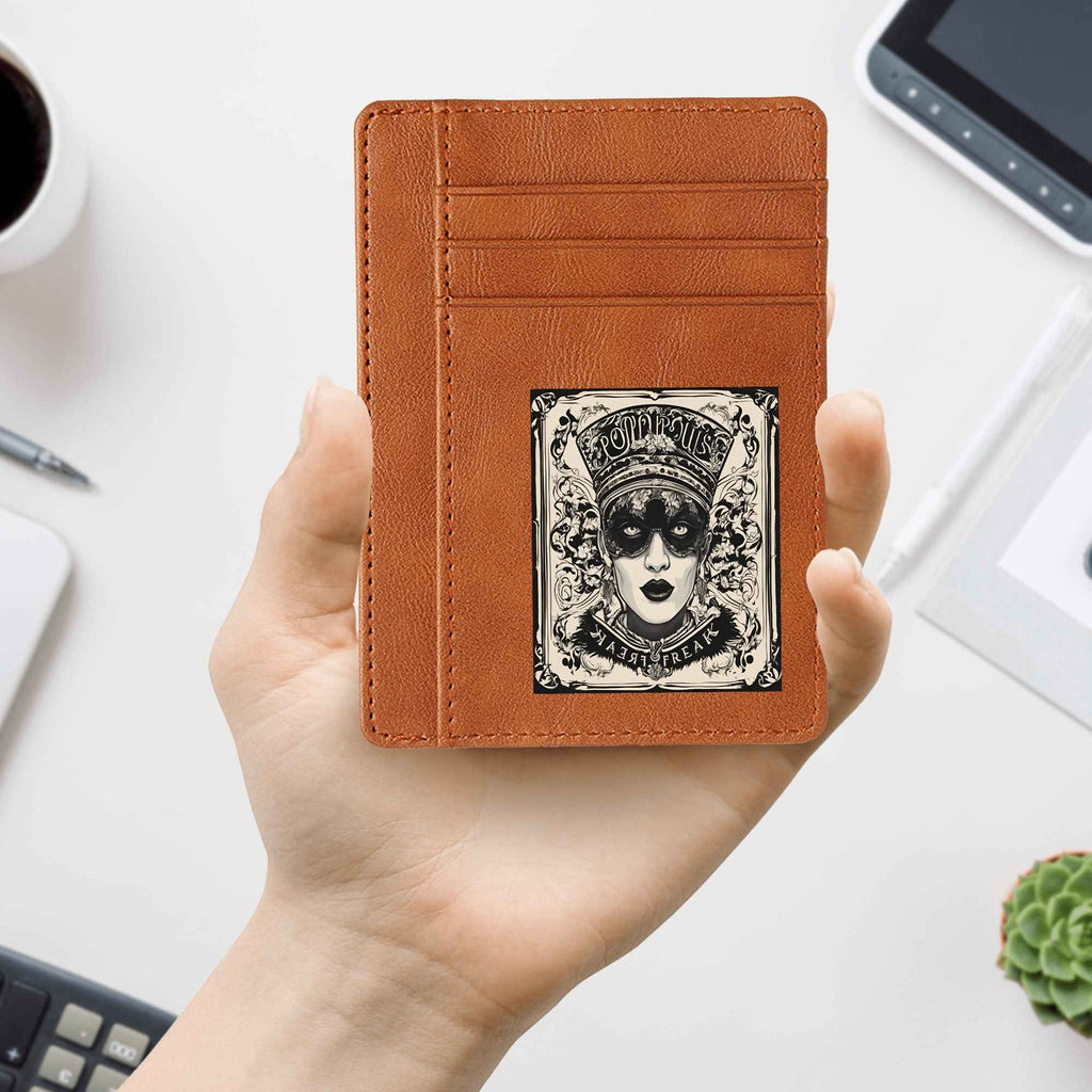 Minimalist Leather Wallet for ID Cards - Front Pocket Blocking Design