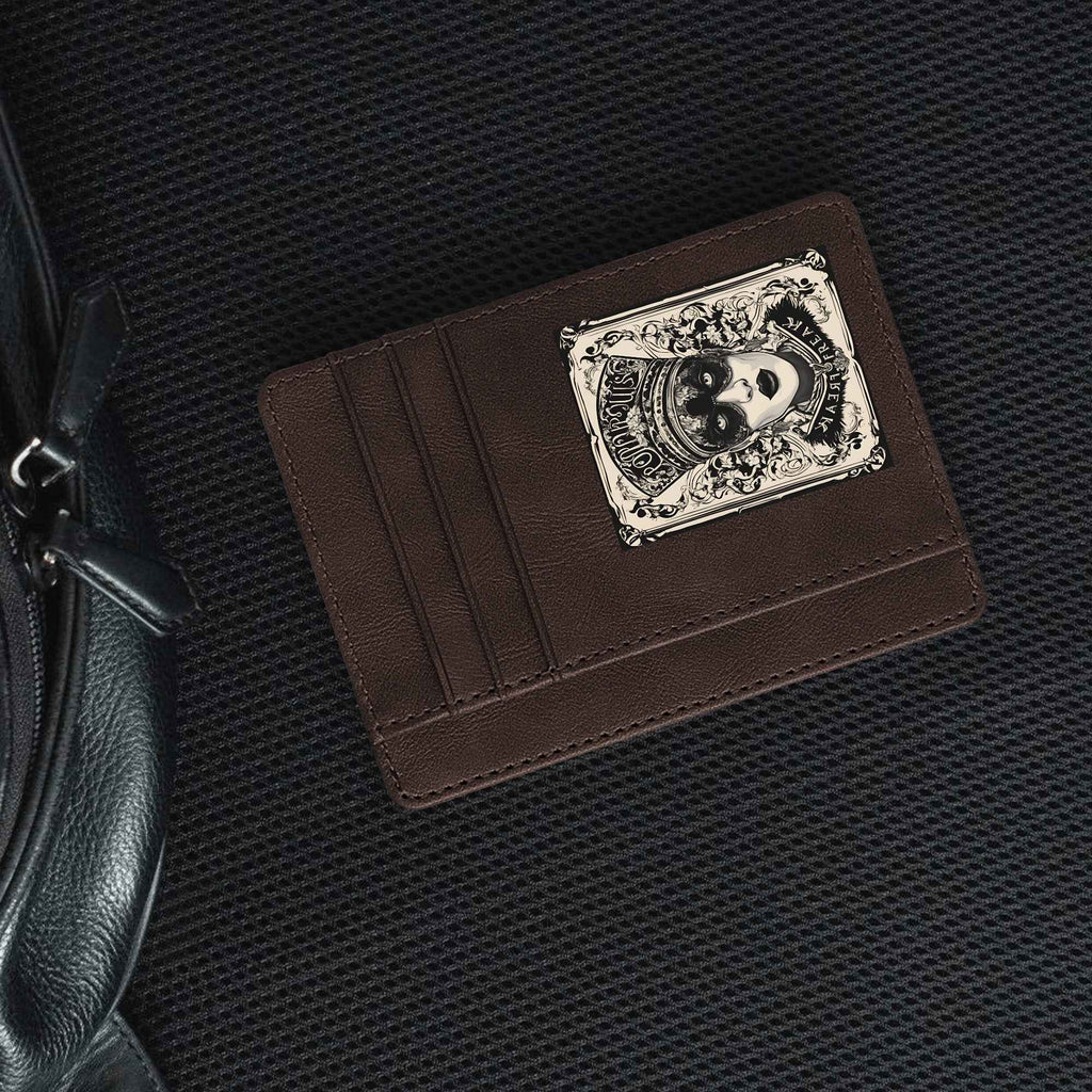 Minimalist Leather Wallet for ID Cards - Front Pocket Blocking Design