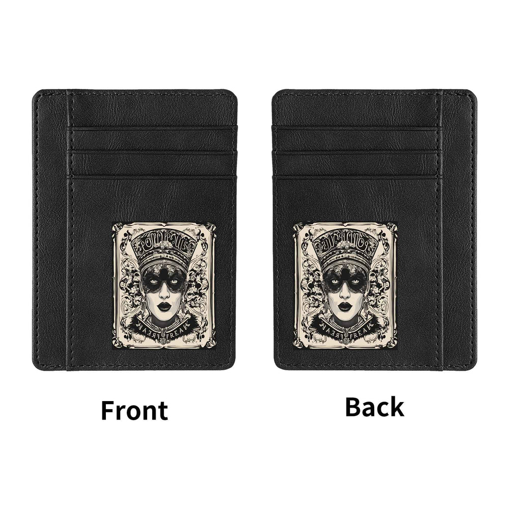 Minimalist Leather Wallet for ID Cards - Front Pocket Blocking Design