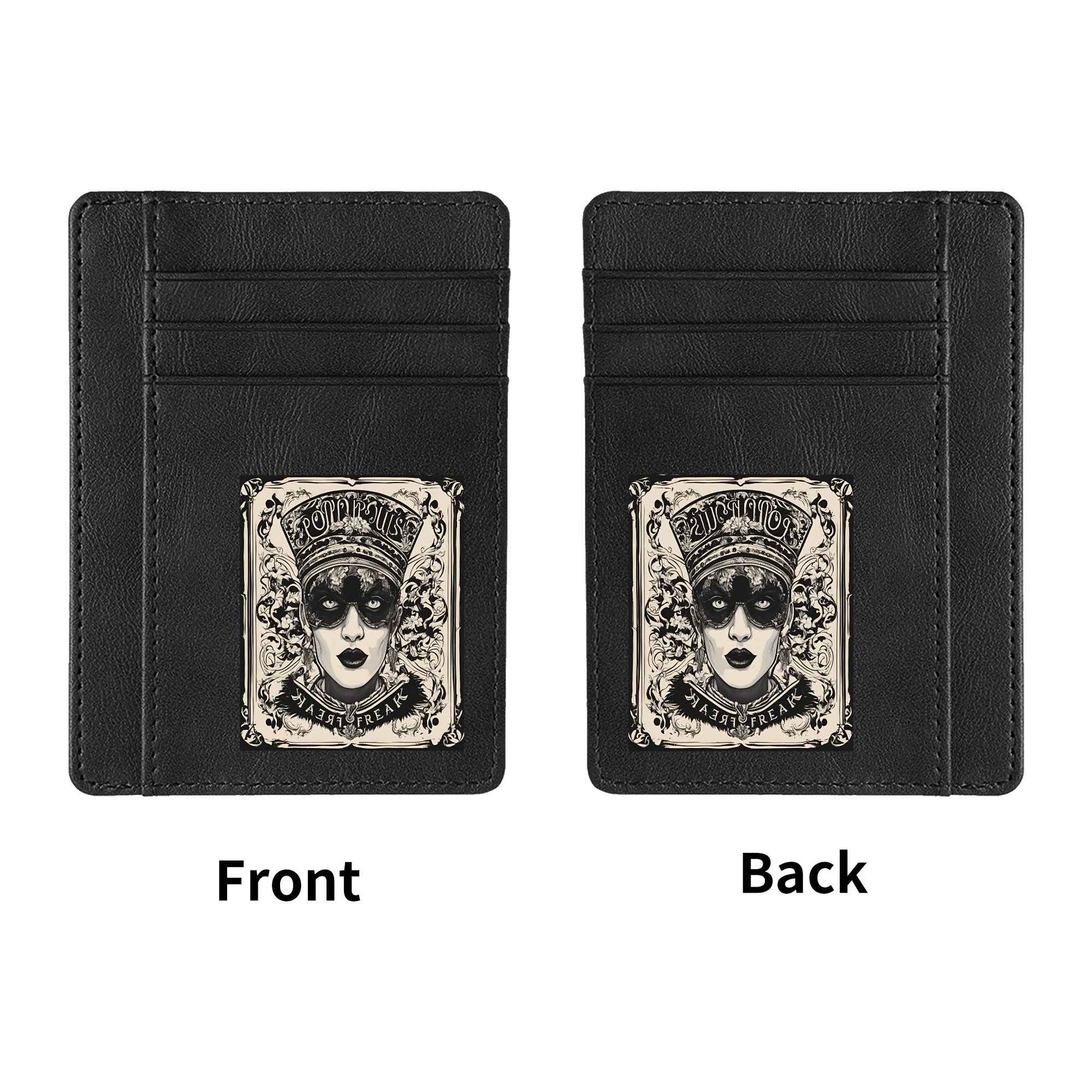 Minimalist Leather Wallet for ID Cards - Front Pocket Blocking Design