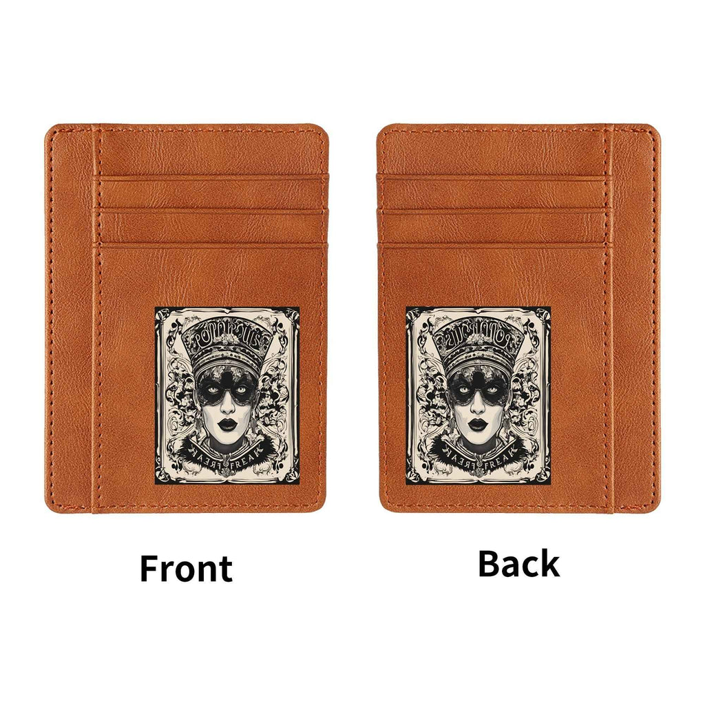 Minimalist Leather Wallet for ID Cards - Front Pocket Blocking Design