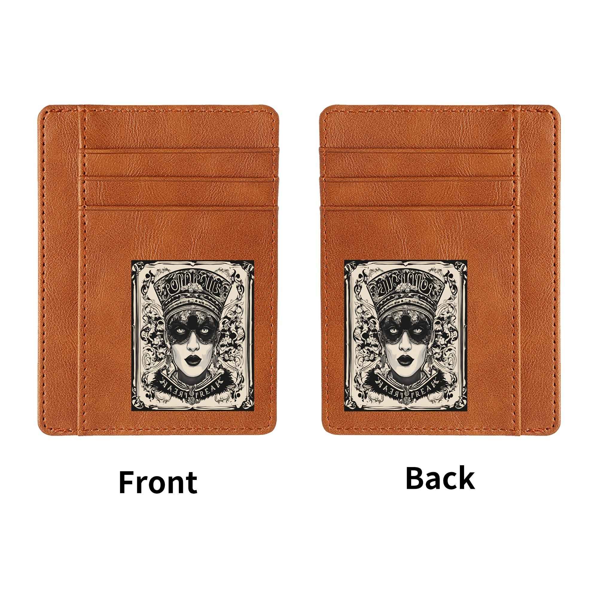 Minimalist Leather Wallet for ID Cards - Front Pocket Blocking Design