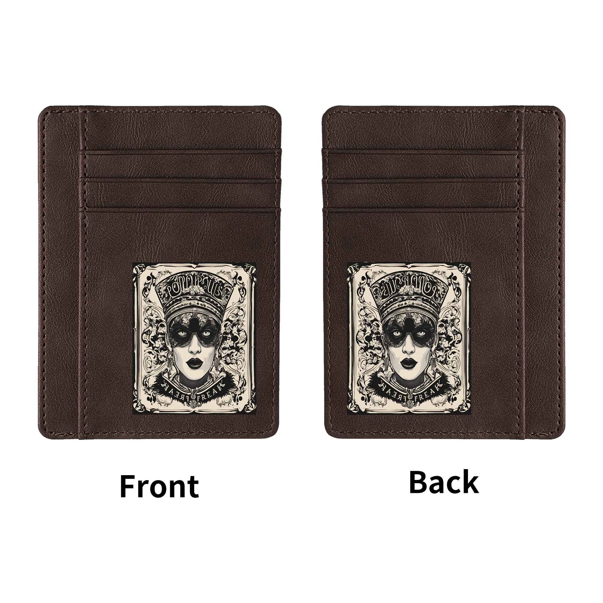 Minimalist Leather Wallet for ID Cards - Front Pocket Blocking Design