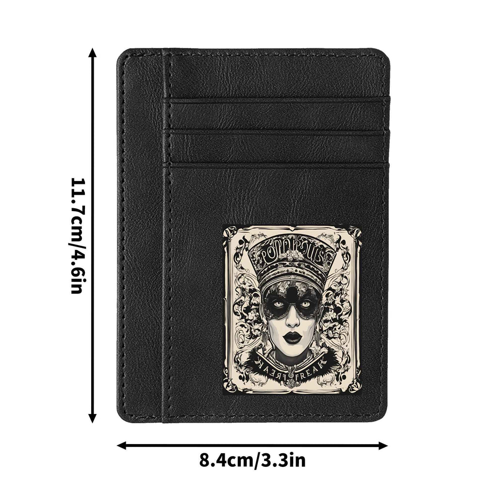 Minimalist Leather Wallet for ID Cards - Front Pocket Blocking Design