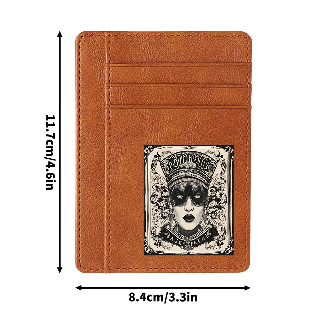 Minimalist Leather Wallet for ID Cards - Front Pocket Blocking Design