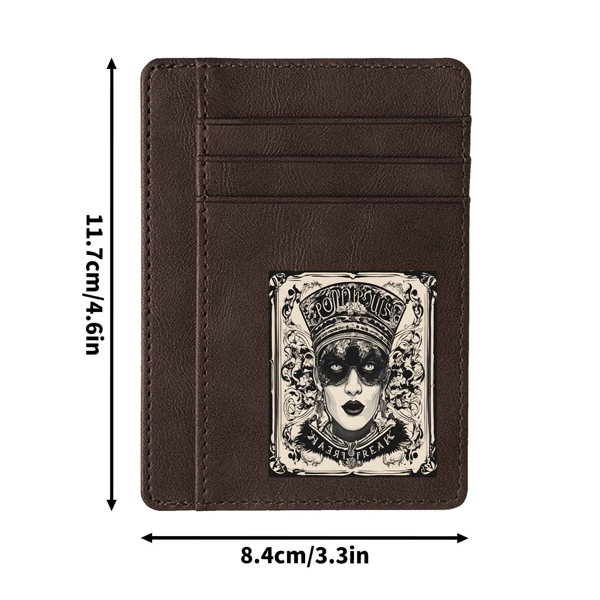 Minimalist Leather Wallet for ID Cards - Front Pocket Blocking Design