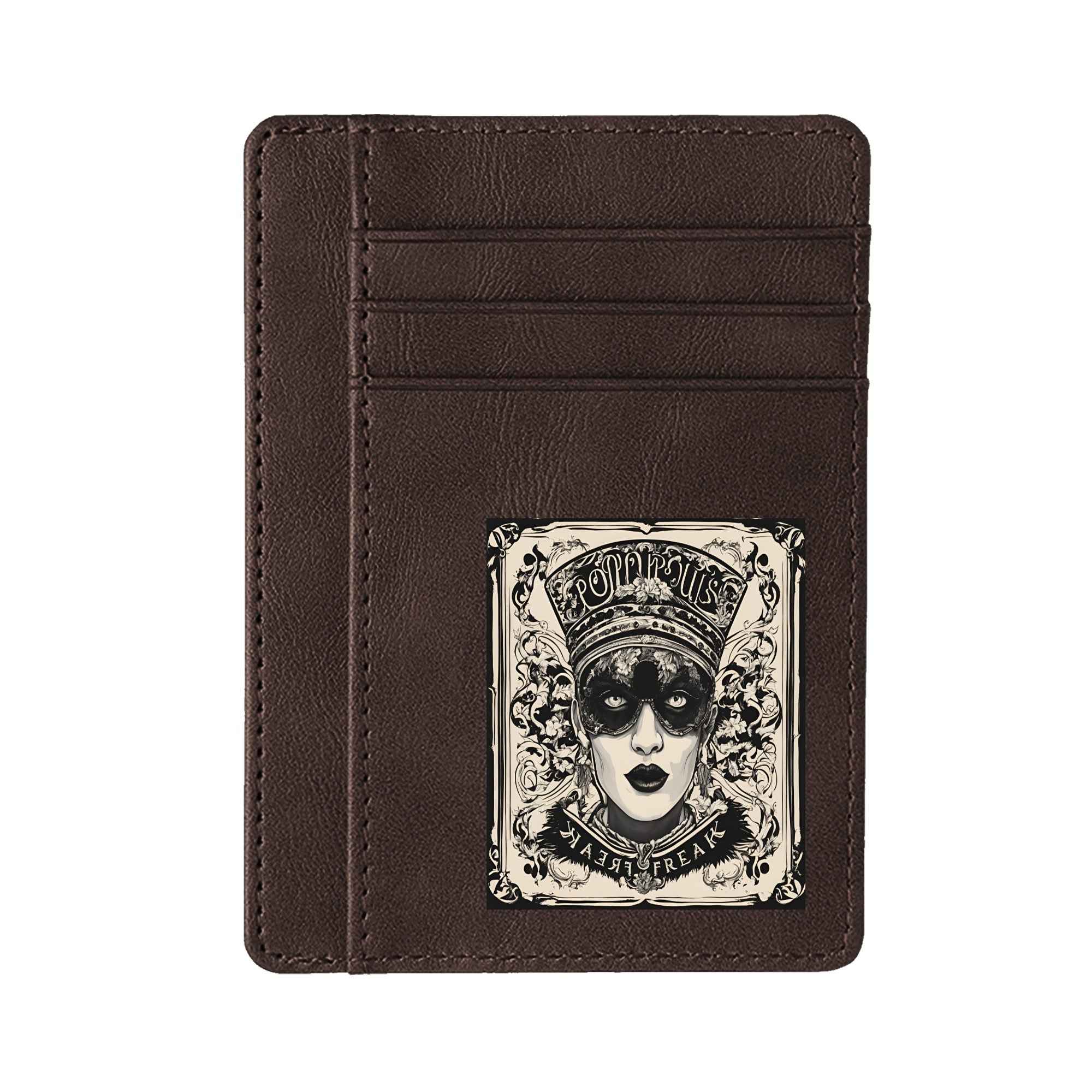 Minimalist Leather Wallet for ID Cards - Front Pocket Blocking Design