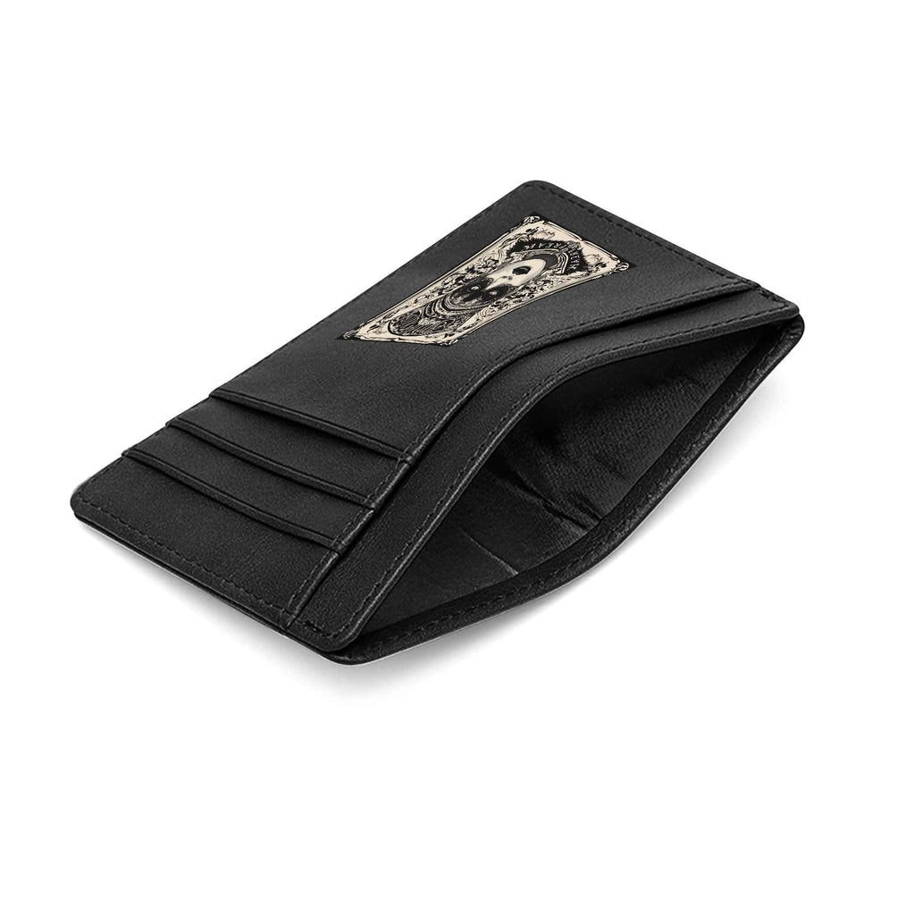 Minimalist Leather Wallet for ID Cards - Front Pocket Blocking Design