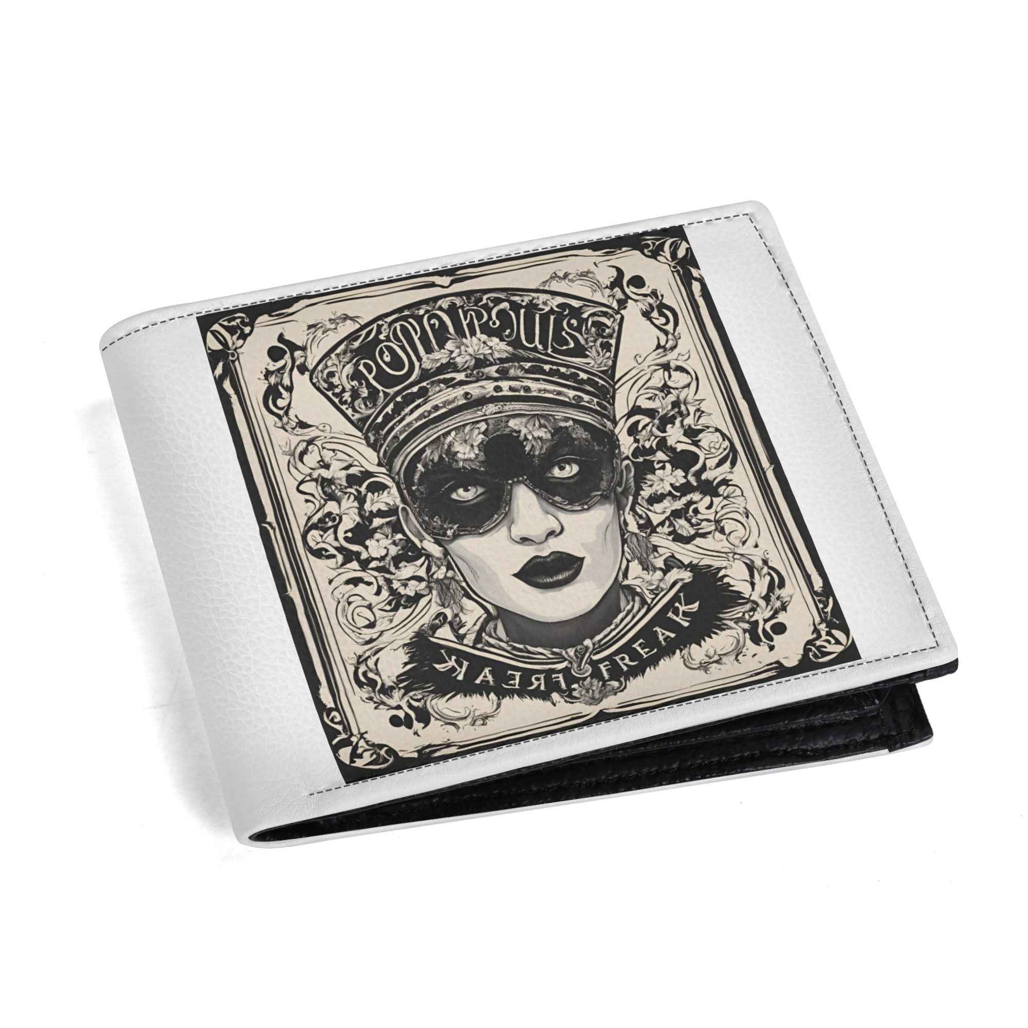 Mens Minimalist Leather Wallet - PU Leather Paper Folded Wallet