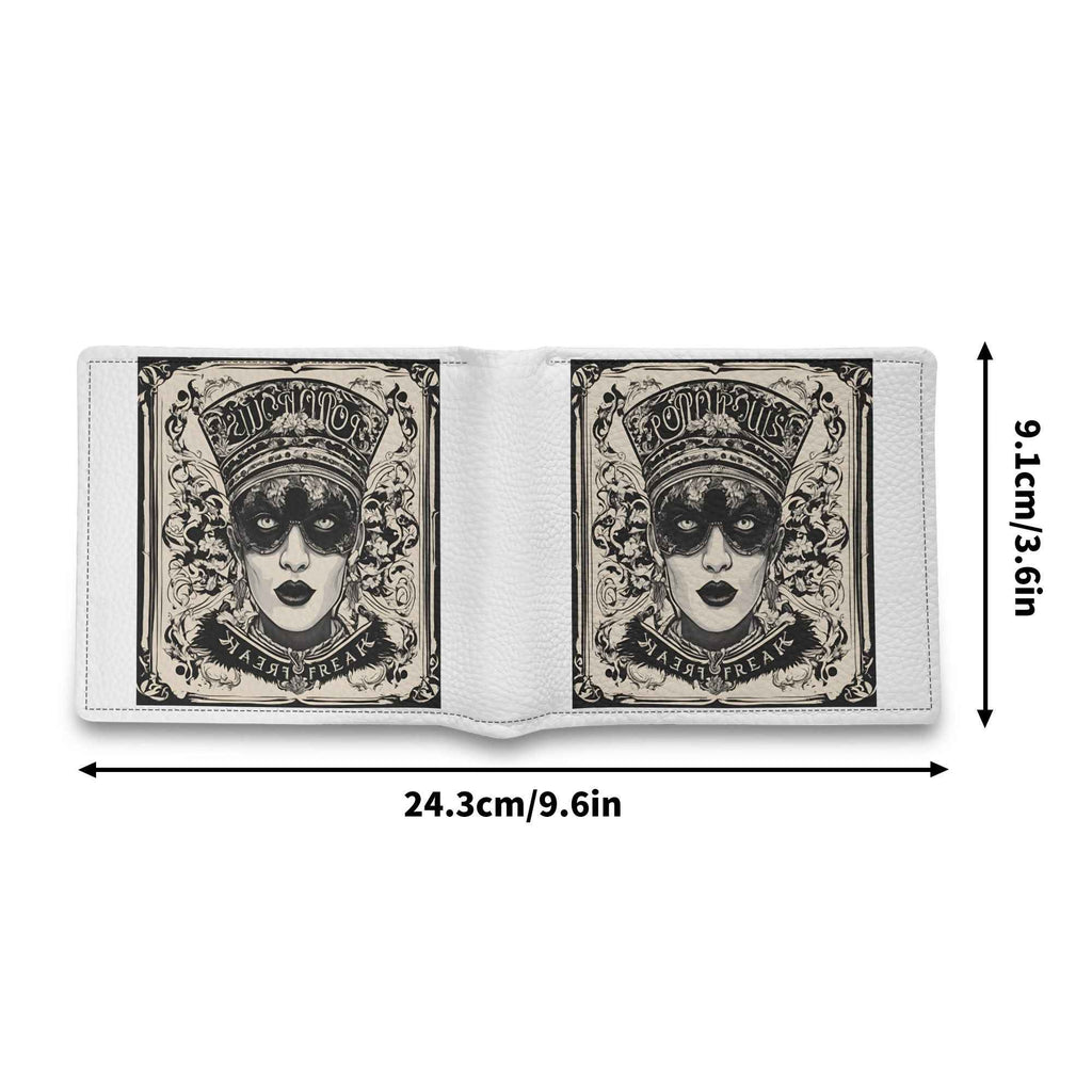 Mens Minimalist Leather Wallet - PU Leather Paper Folded Wallet