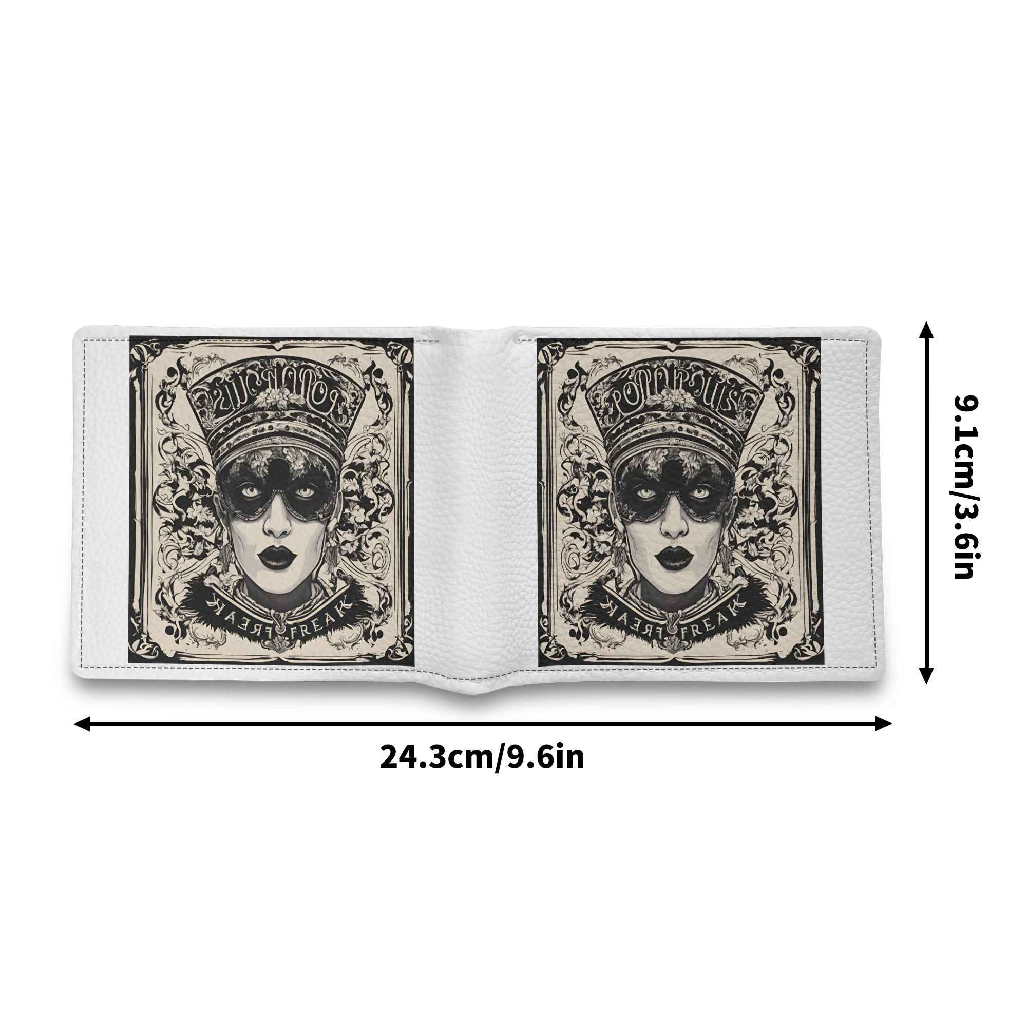 Mens Minimalist Leather Wallet - PU Leather Paper Folded Wallet