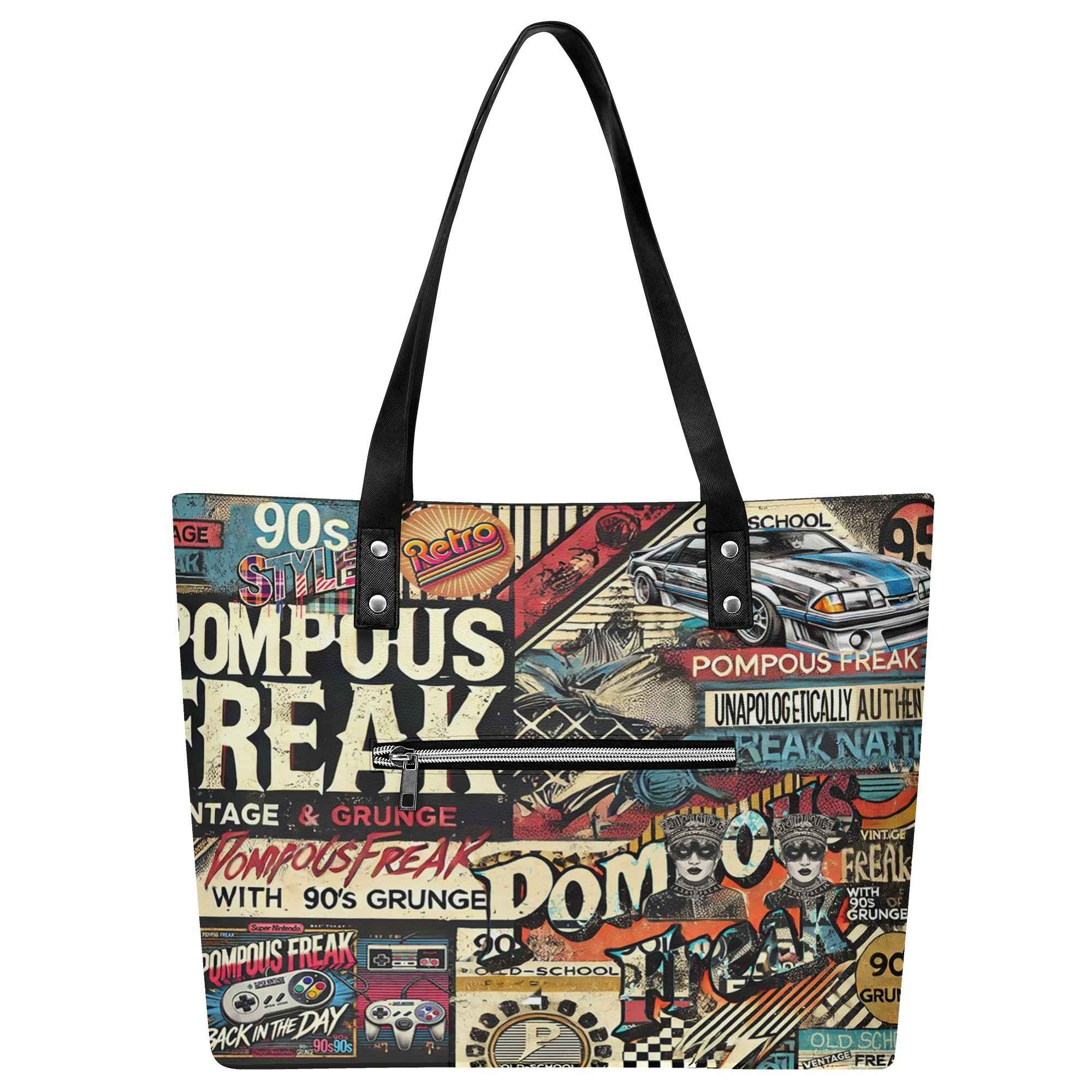 women's leather tote bag with Back Zipper Pocket for Stylish Convenience