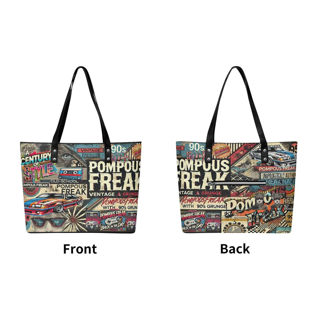 women's leather tote bag with Back Zipper Pocket for Stylish Convenience