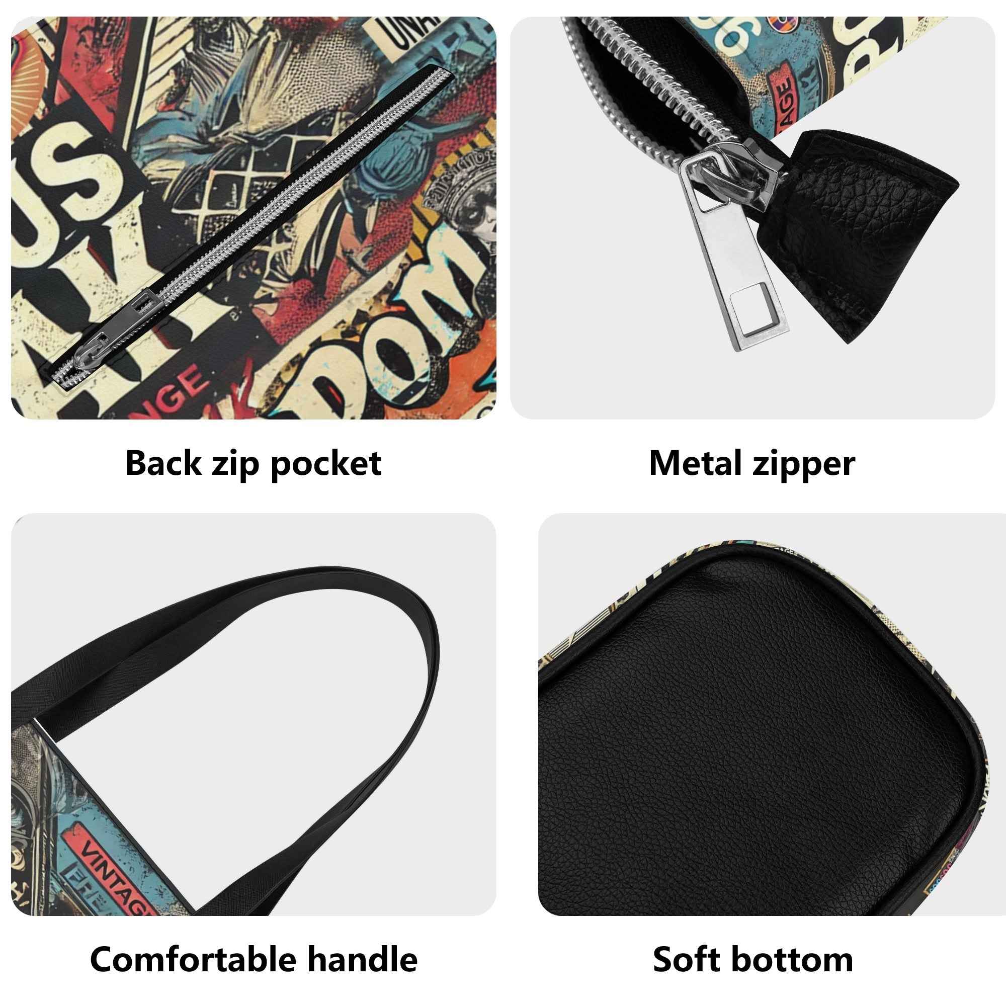 women's leather tote bag with Back Zipper Pocket for Stylish Convenience