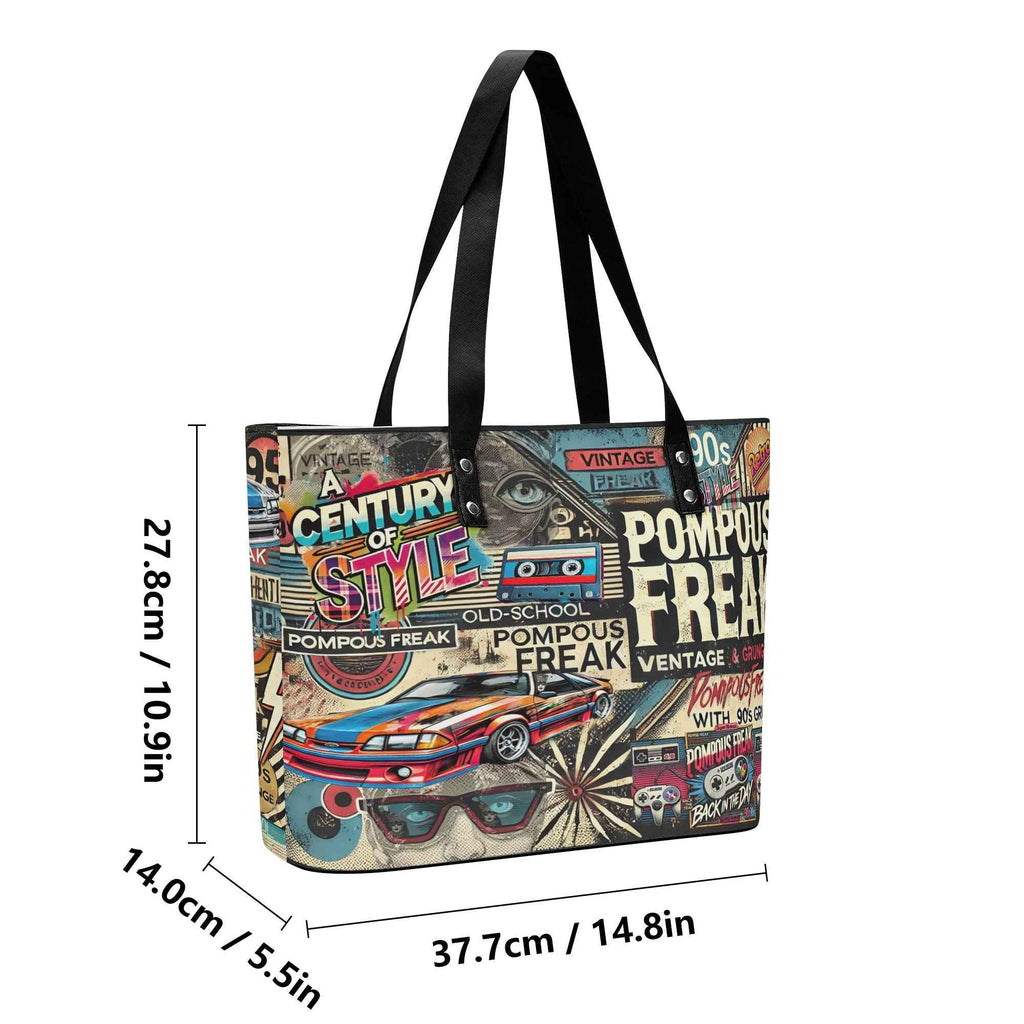 women's leather tote bag with Back Zipper Pocket for Stylish Convenience