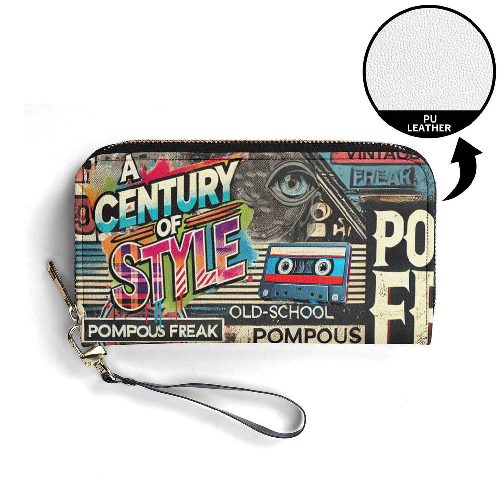 Pompous Freak Wallet Trendy Urban Collage PU Leather Accessory