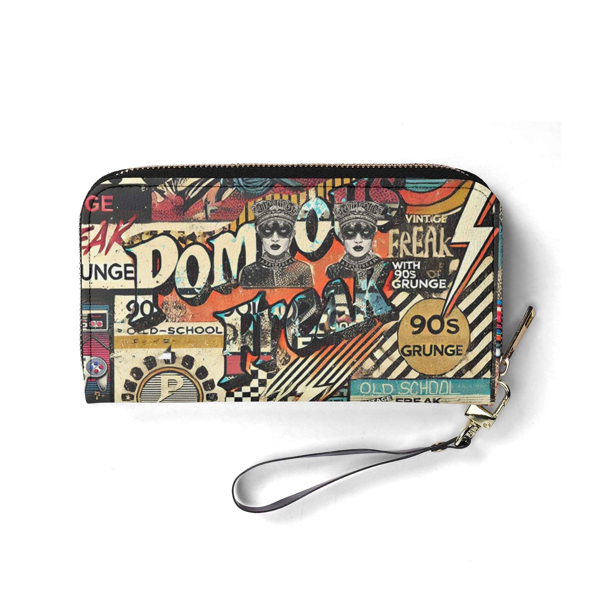 Pompous Freak Wallet Trendy Urban Collage PU Leather Accessory