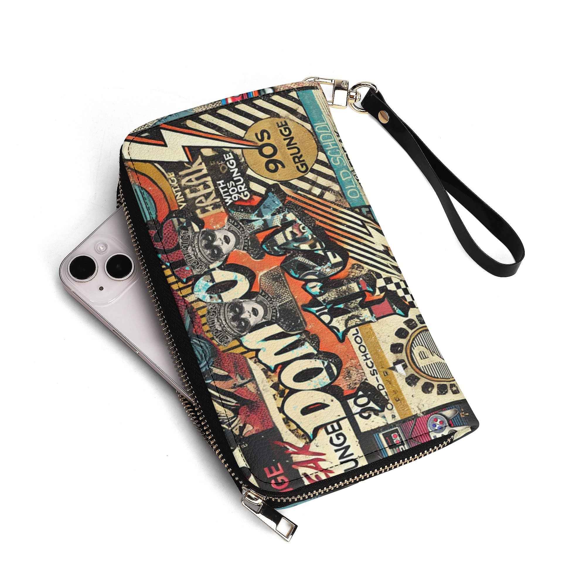 Pompous Freak Wallet Trendy Urban Collage PU Leather Accessory