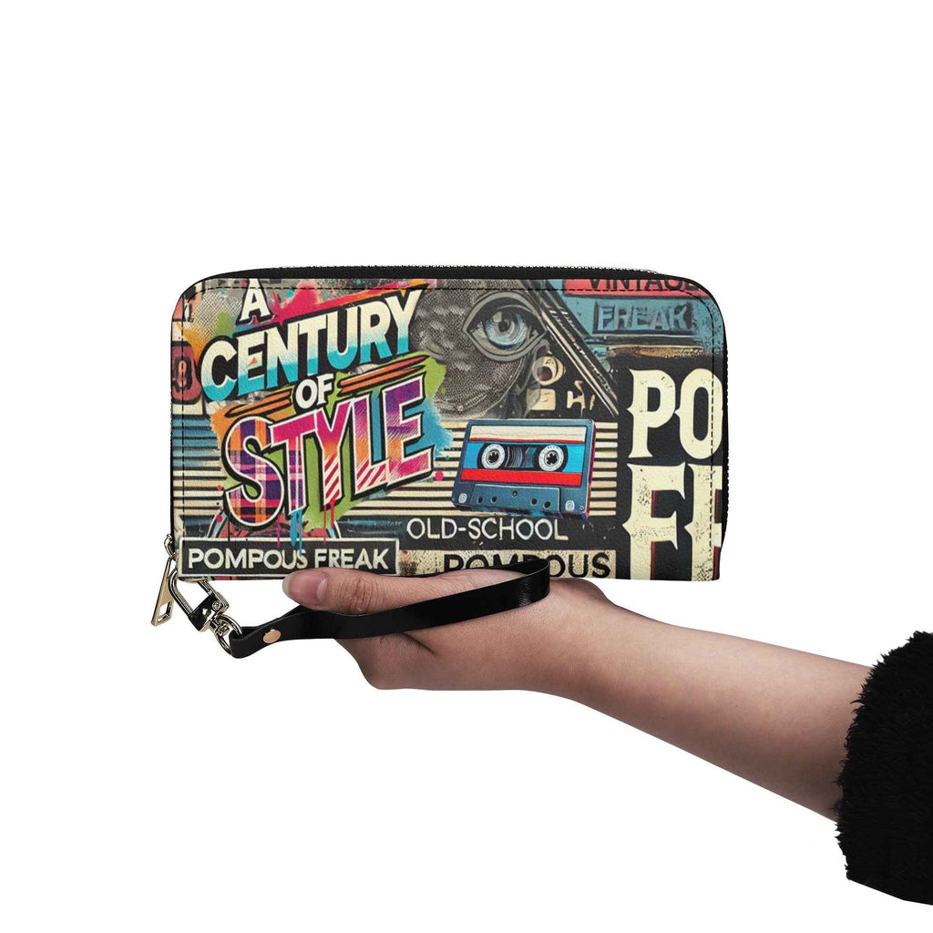 Pompous Freak Wallet Trendy Urban Collage PU Leather Accessory