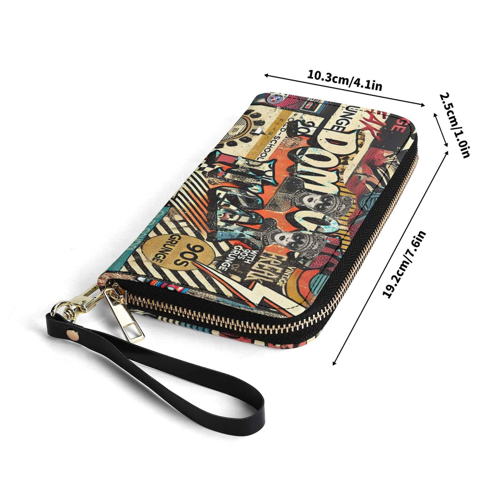Pompous Freak Wallet Trendy Urban Collage PU Leather Accessory