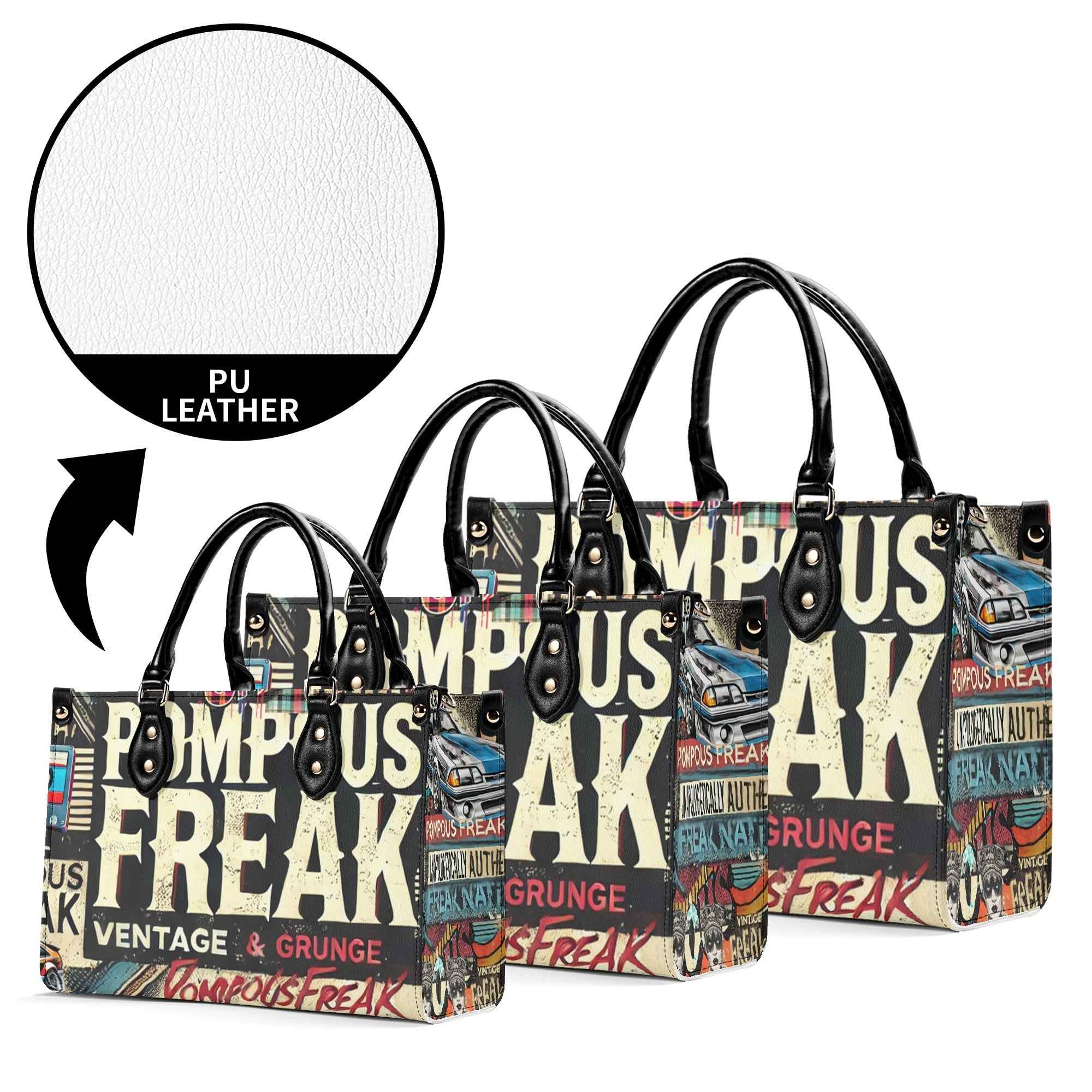 Pompous Freak Urban Collage * PU Leather Women's Handbag