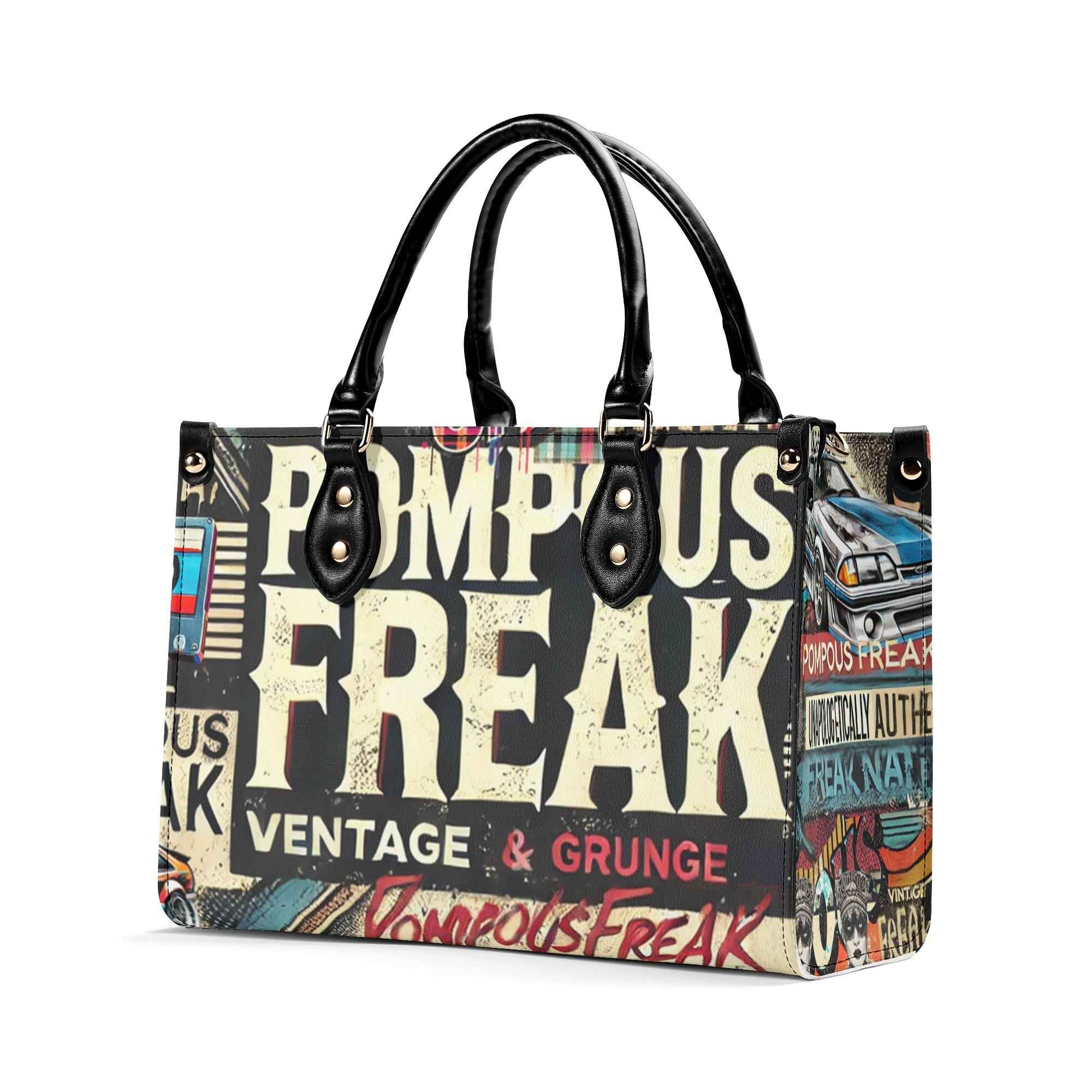 Pompous Freak Urban Collage * PU Leather Women's Handbag