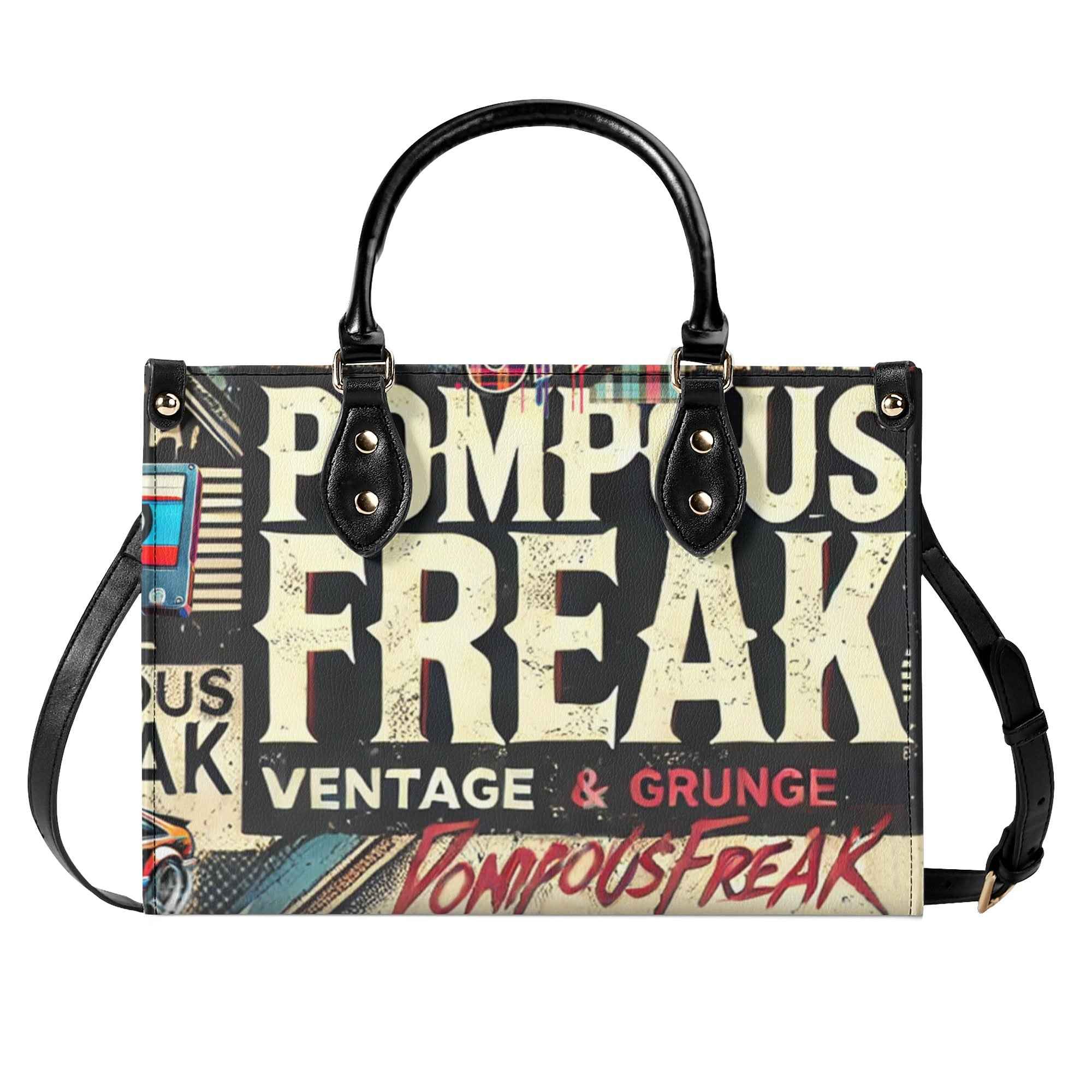 Pompous Freak Urban Collage * PU Leather Women's Handbag