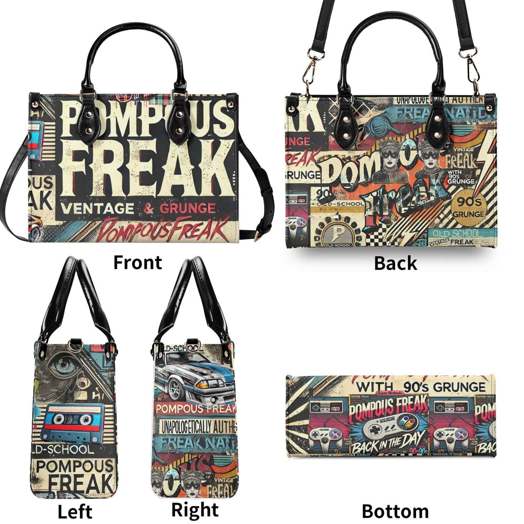 Pompous Freak Urban Collage * PU Leather Women's Handbag