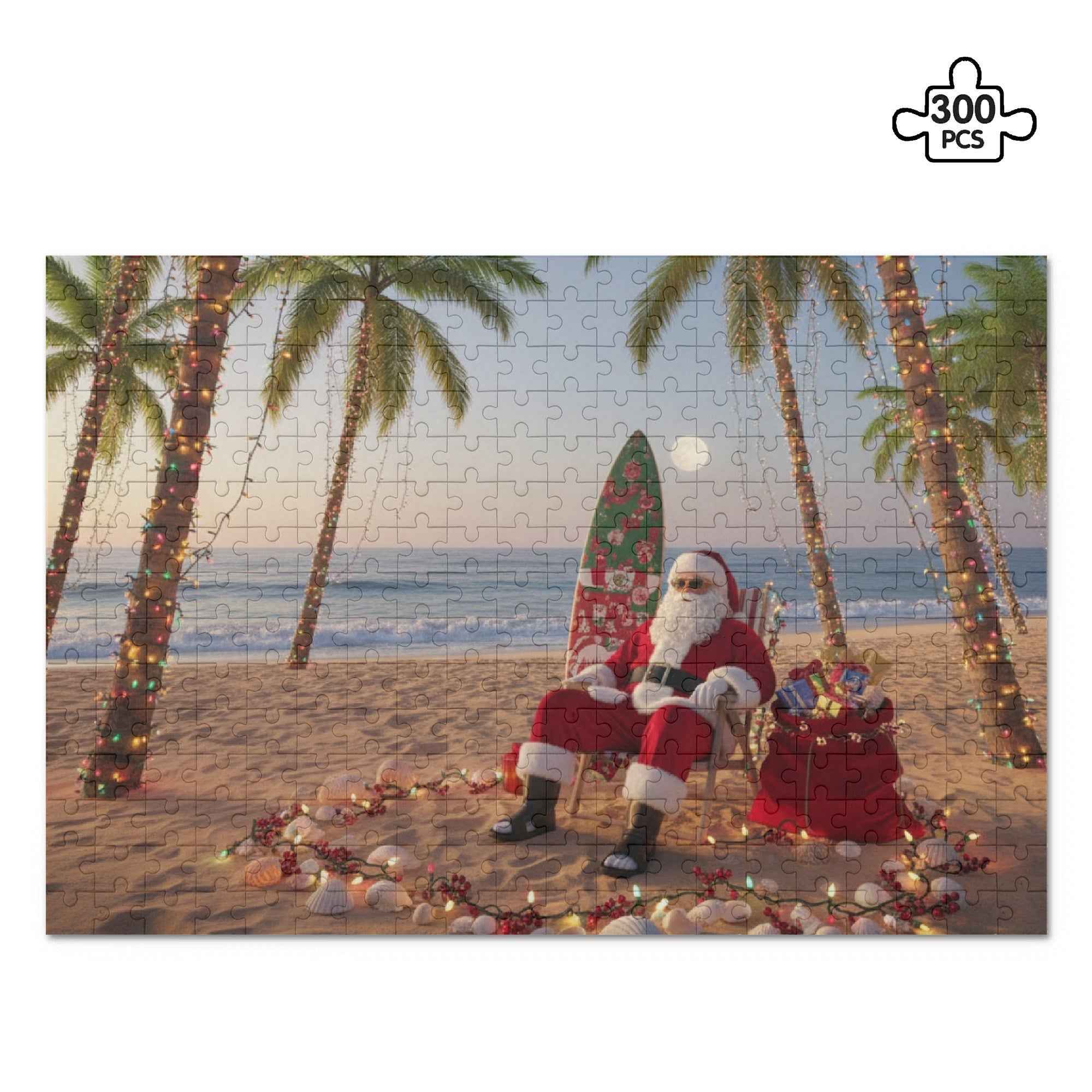Tropical Santa Wooden Jigsaw Puzzle (300 Pcs)