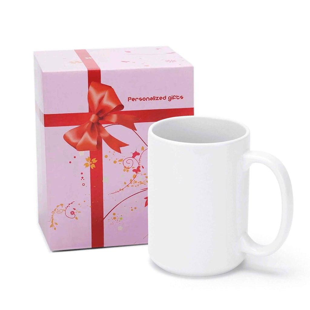 Right hand Tropical Santa White Glossy Mug (15 oz)
