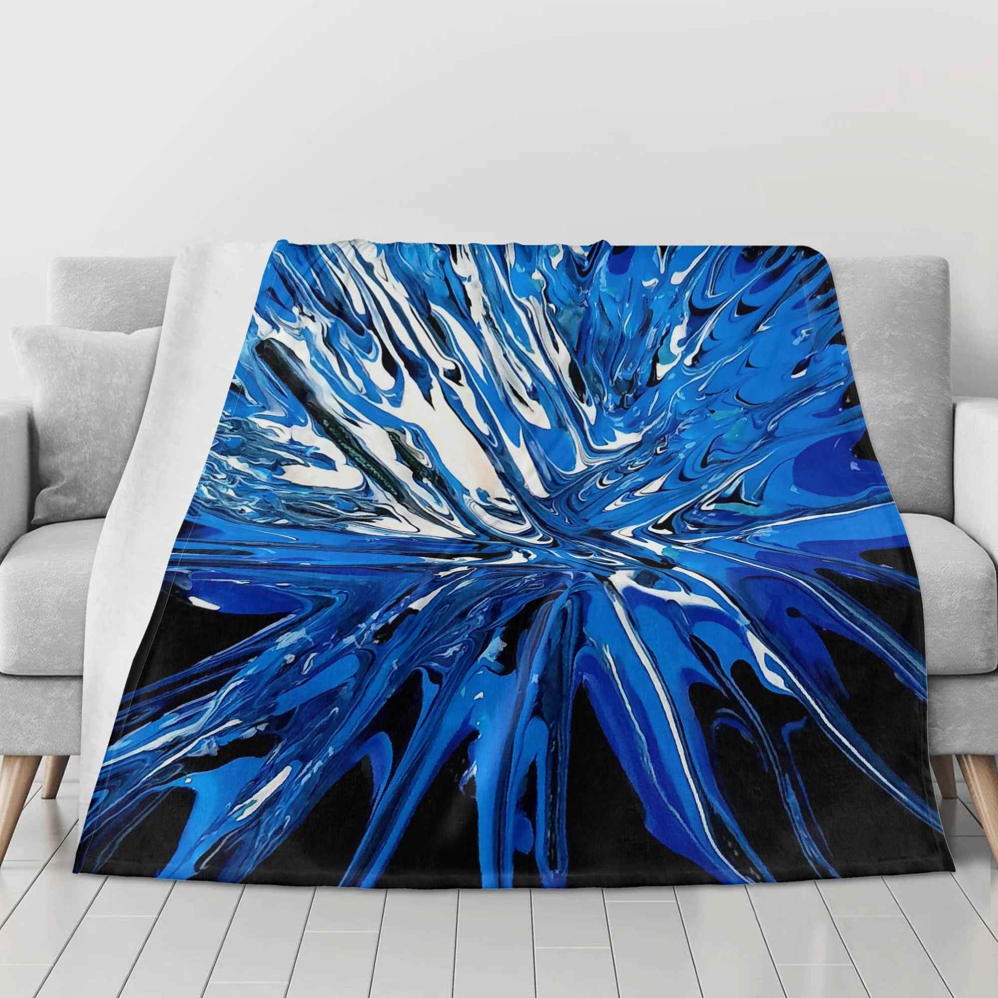 Blue dream Made in the USA by Multiple Size Flannel Breathable Blankets (Free Shipping and Shipped in US)