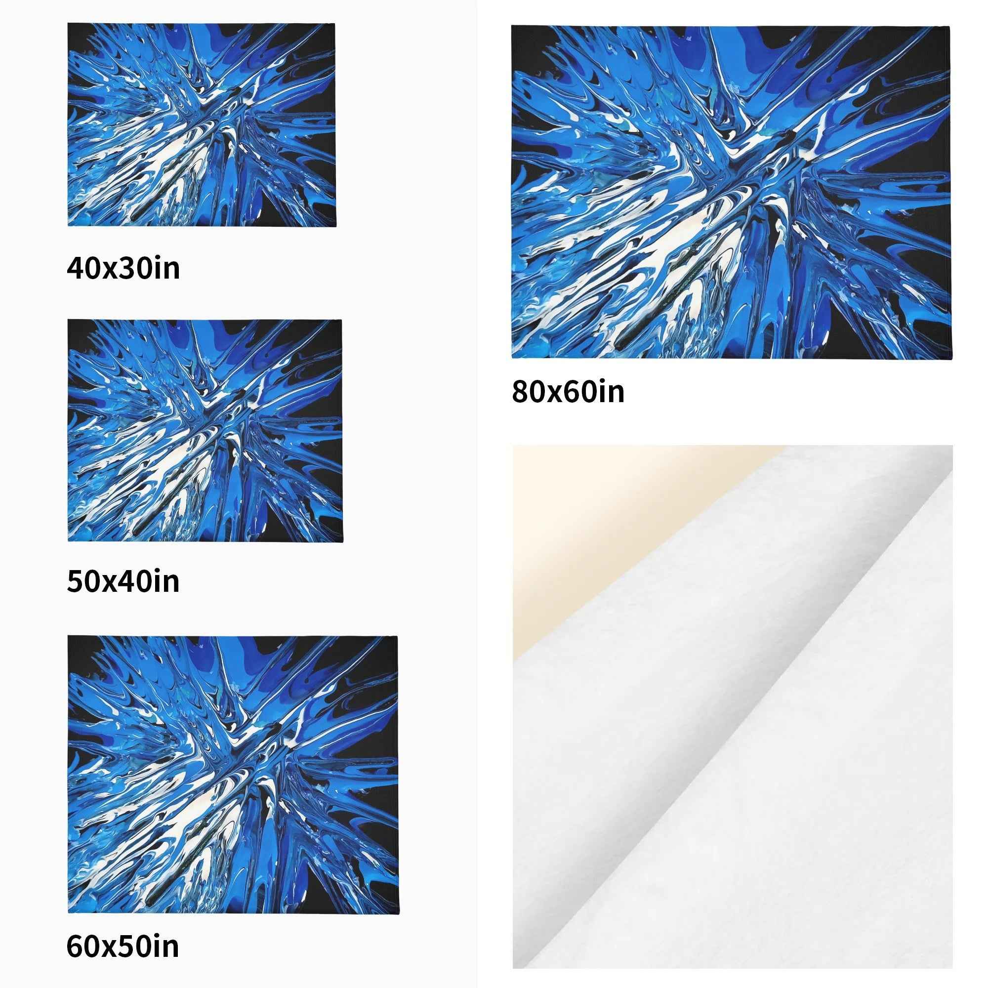 Blue dream Made in the USA by Multiple Size Flannel Breathable Blankets (Free Shipping and Shipped in US)