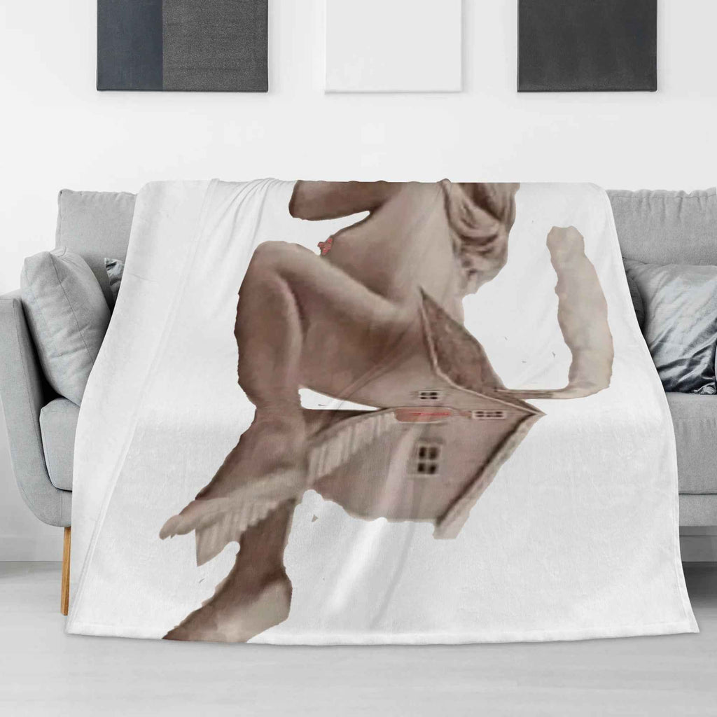 Cozy Cabin with hills ~ Made in the USA by Multiple Size Flannel Breathable Blankets (Free Shipping and Shipped in US)