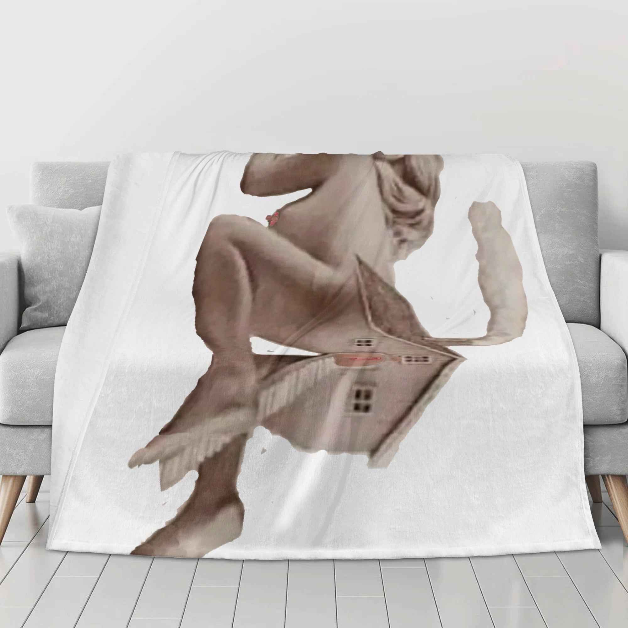 Cozy Cabin with hills ~ Made in the USA by Multiple Size Flannel Breathable Blankets (Free Shipping and Shipped in US)