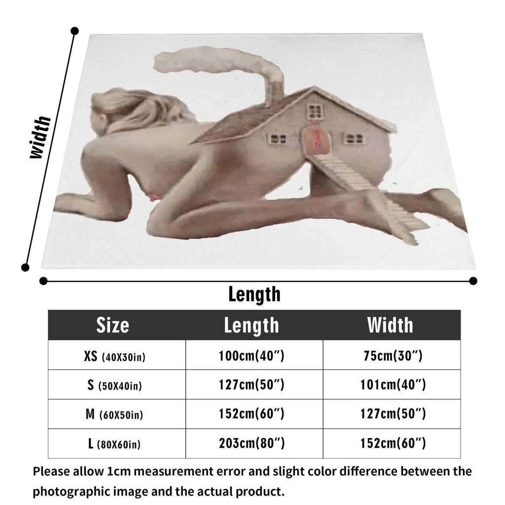 Cozy Cabin with hills ~ Made in the USA by Multiple Size Flannel Breathable Blankets (Free Shipping and Shipped in US)