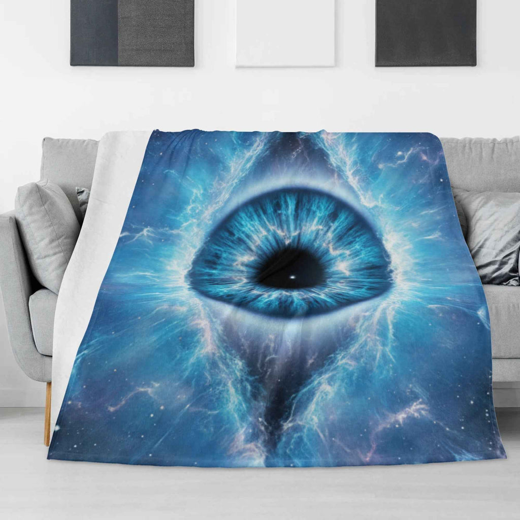 Blue Eye Nova ~ Made in the USA by Multiple Size Flannel Breathable Blankets (Free Shipping and Shipped in US)