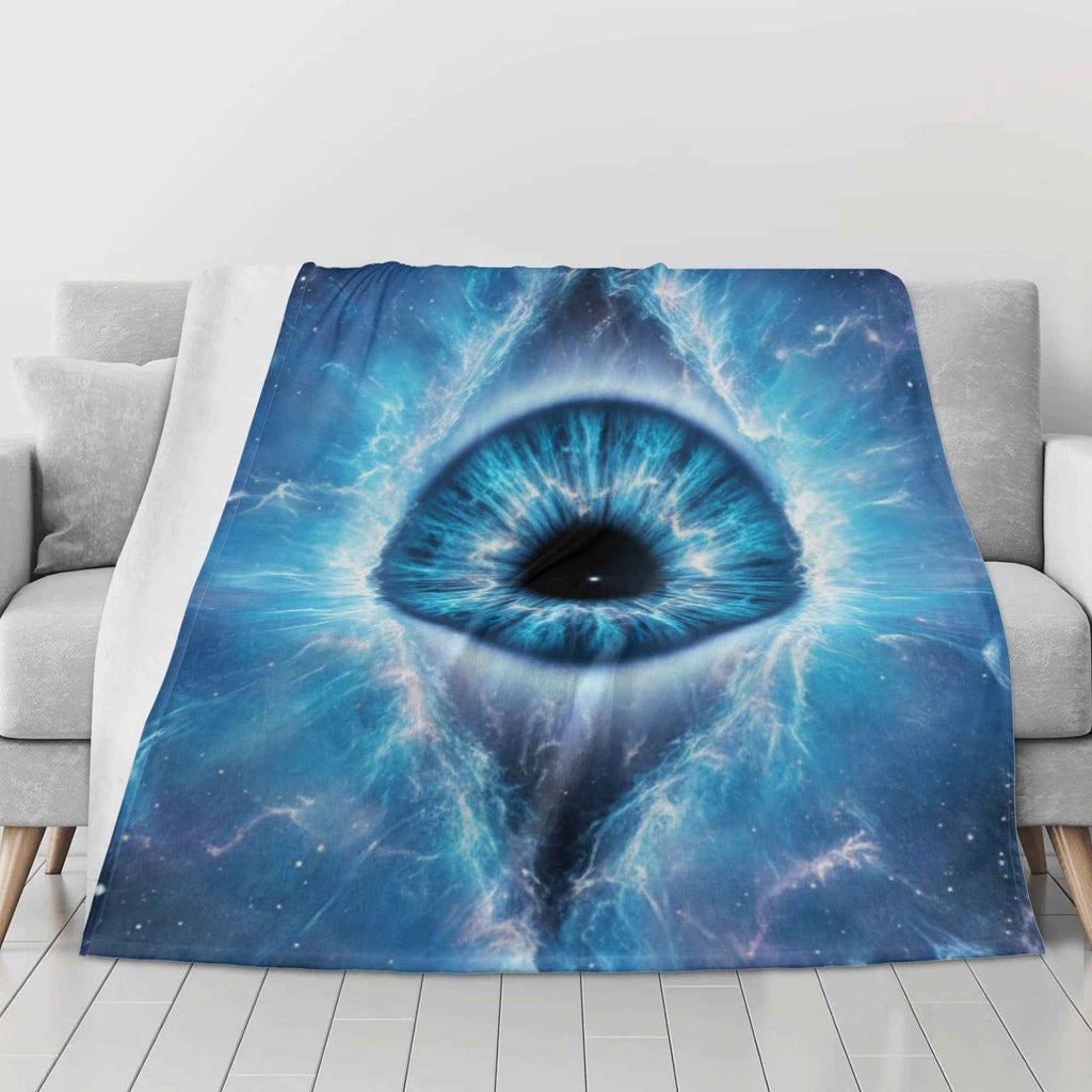 Blue Eye Nova ~ Made in the USA by Multiple Size Flannel Breathable Blankets (Free Shipping and Shipped in US)