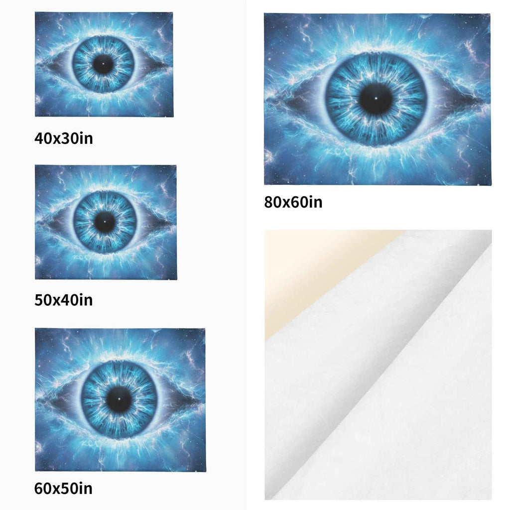Blue Eye Nova ~ Made in the USA by Multiple Size Flannel Breathable Blankets (Free Shipping and Shipped in US)