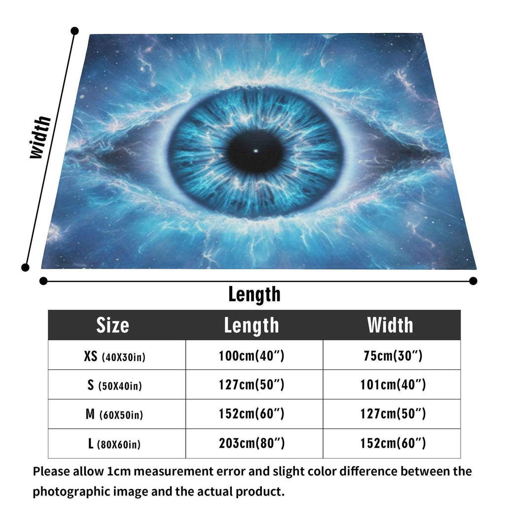 Blue Eye Nova ~ Made in the USA by Multiple Size Flannel Breathable Blankets (Free Shipping and Shipped in US)