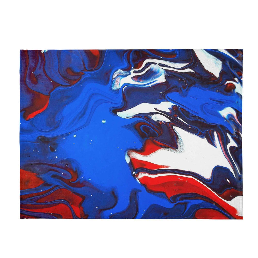 Red, White, and Blue ~ Made in the USA by Multiple Size Flannel Breathable Blankets (Free Shipping and Shipped in US)
