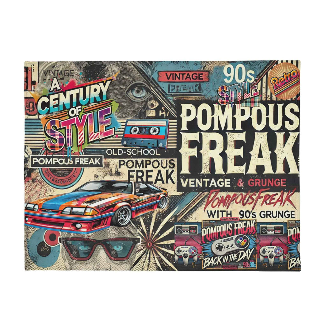 Pompous Freak A Century of style  ~ Made in the USA by Multiple Size Flannel Breathable Blankets (Free Shipping and Shipped in US)
