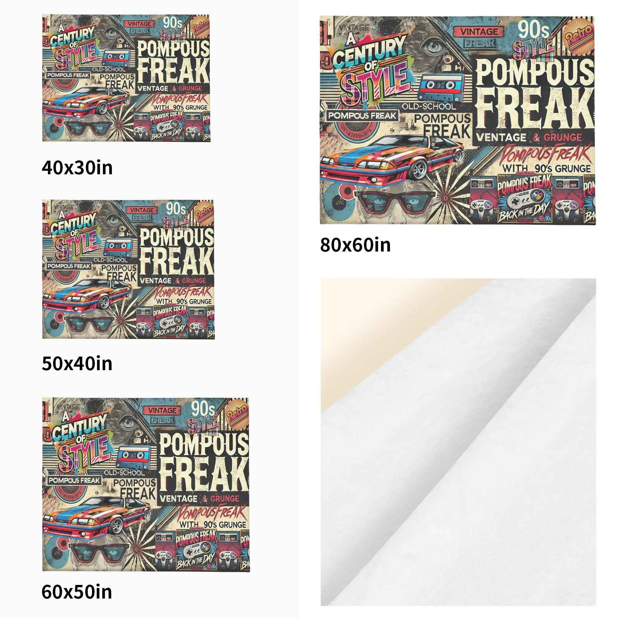 Pompous Freak A Century of style  ~ Made in the USA by Multiple Size Flannel Breathable Blankets (Free Shipping and Shipped in US)