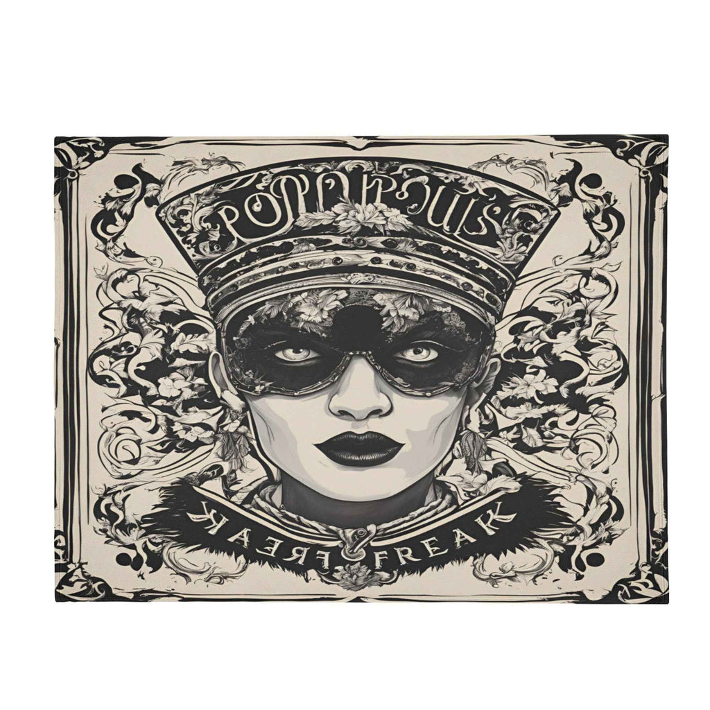 Vintage Portrait ~ Made in the USA by Multiple Size Flannel Breathable Blankets (Free Shipping and Shipped in US)