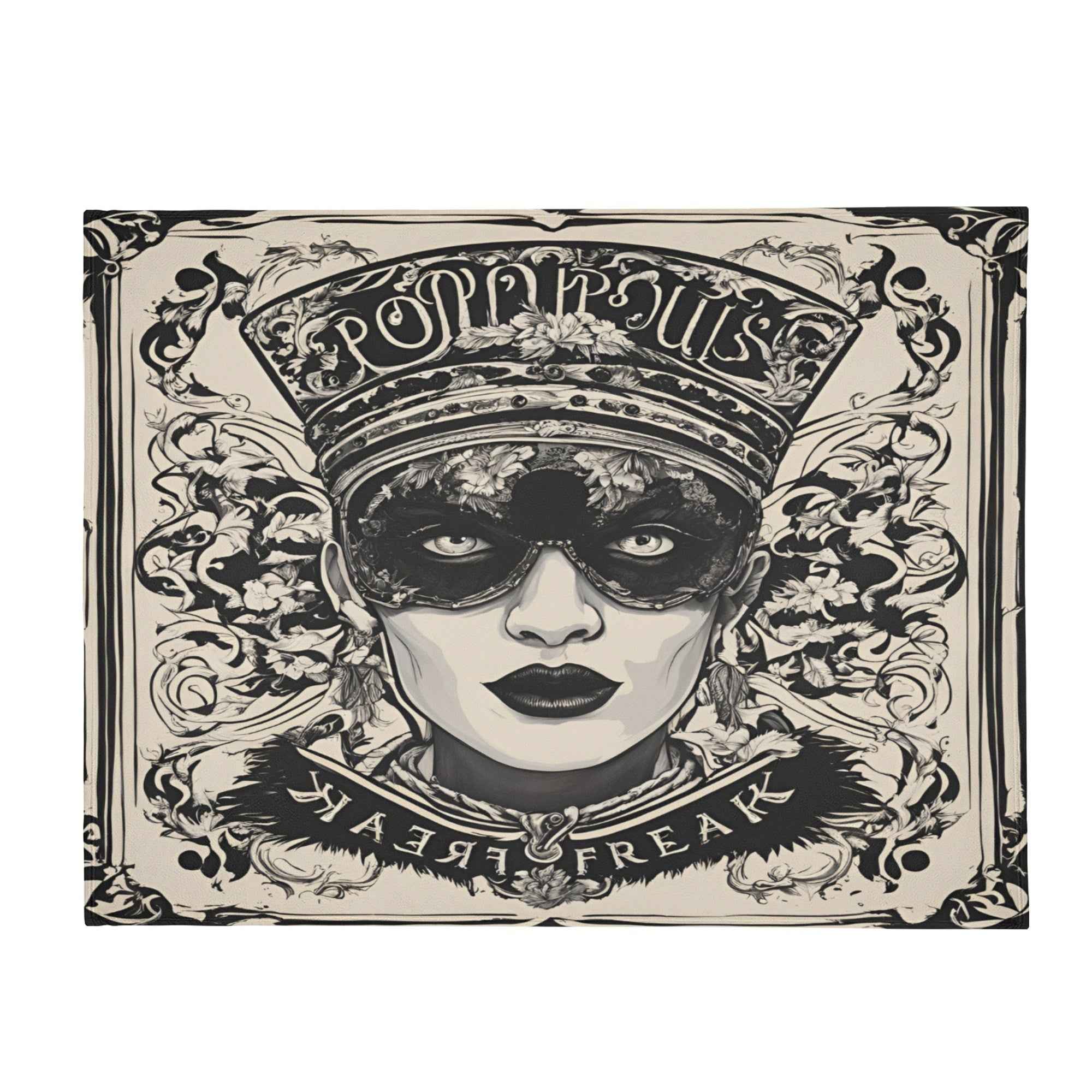 Vintage Portrait ~ Made in the USA by Multiple Size Flannel Breathable Blankets (Free Shipping and Shipped in US)