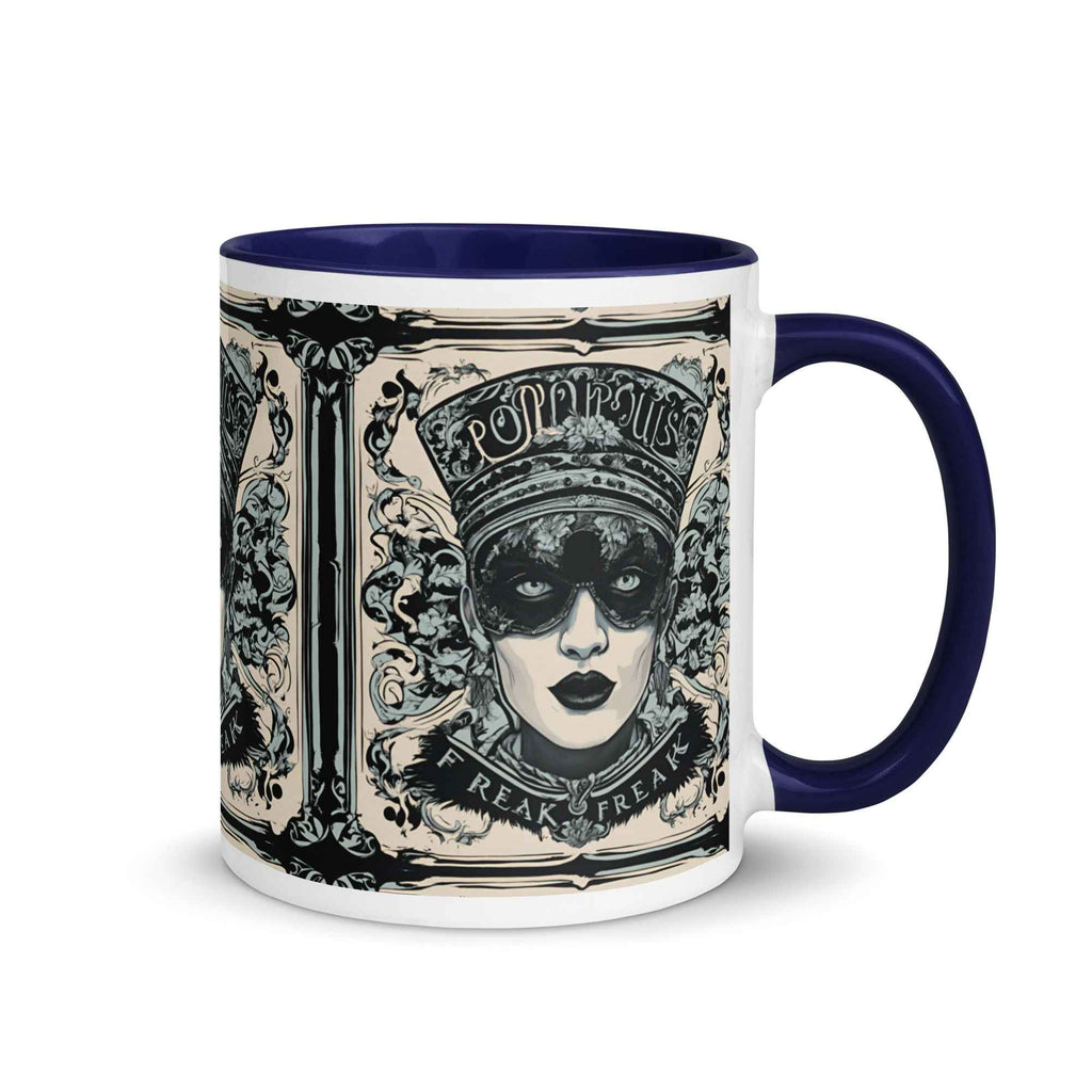 Pompous Fan Portrait Mug with Color Inside - Stylish Ceramic Coffee Cup
